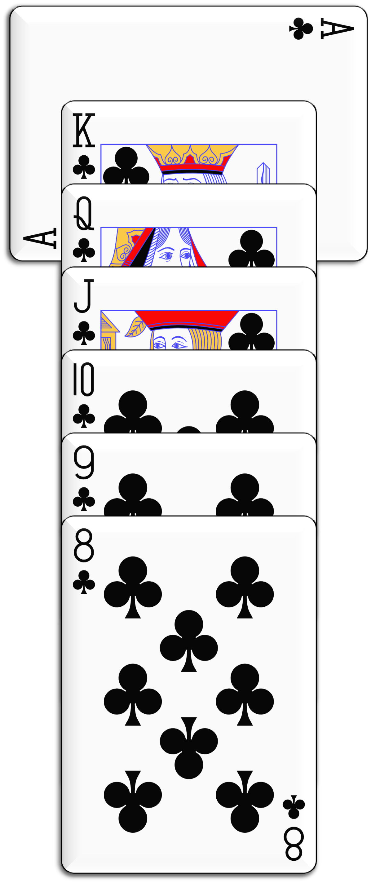 Kanasta örneği 8C-9C-TC-JC-QC-KC-AC